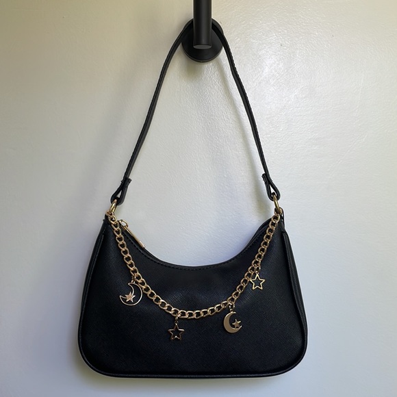 Dolls Kill Handbags - Y2K Stars & Moon Charm Shoulder Bag